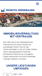 Mobile Screenshot of mueritz-immobilien-gmbh.de